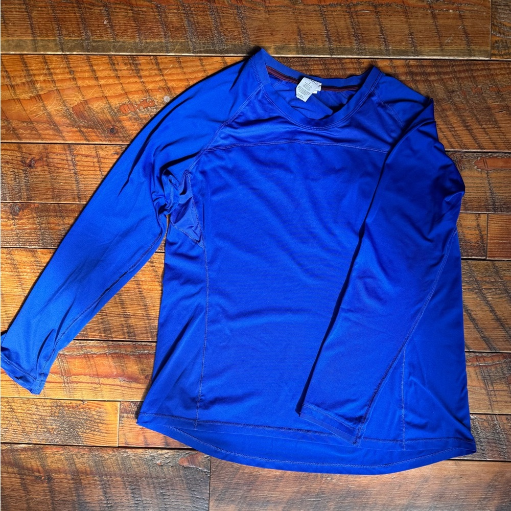 Champion Blue Long Sleeve Athletic Shirt